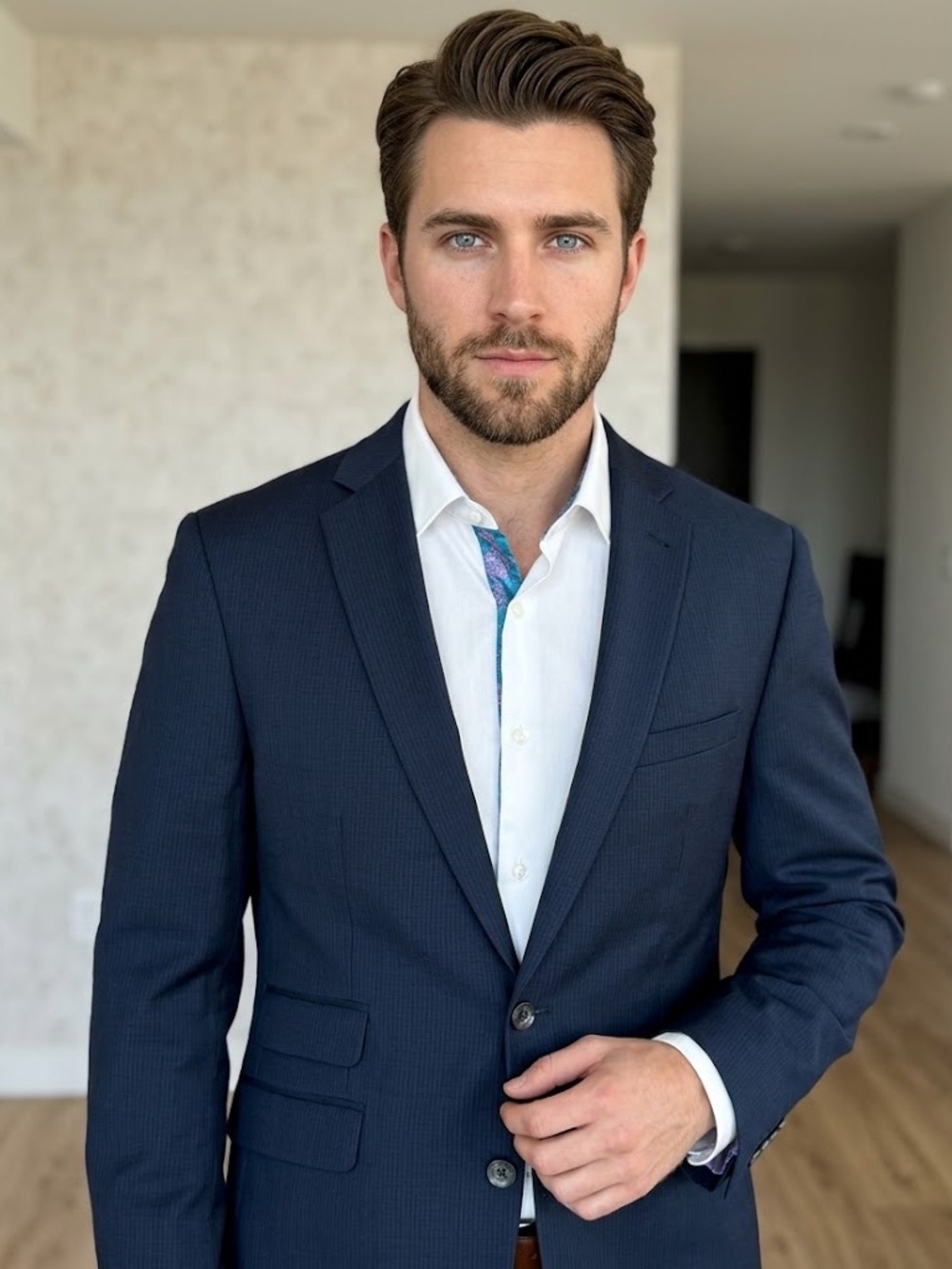 NWOT Ted Baker London "No Ordinary Joe" Joey CT Blue Wool Suit Jacket Blazer 44R